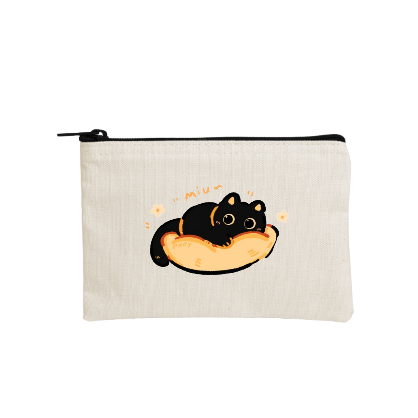 cat wallet pencil case Beige 110