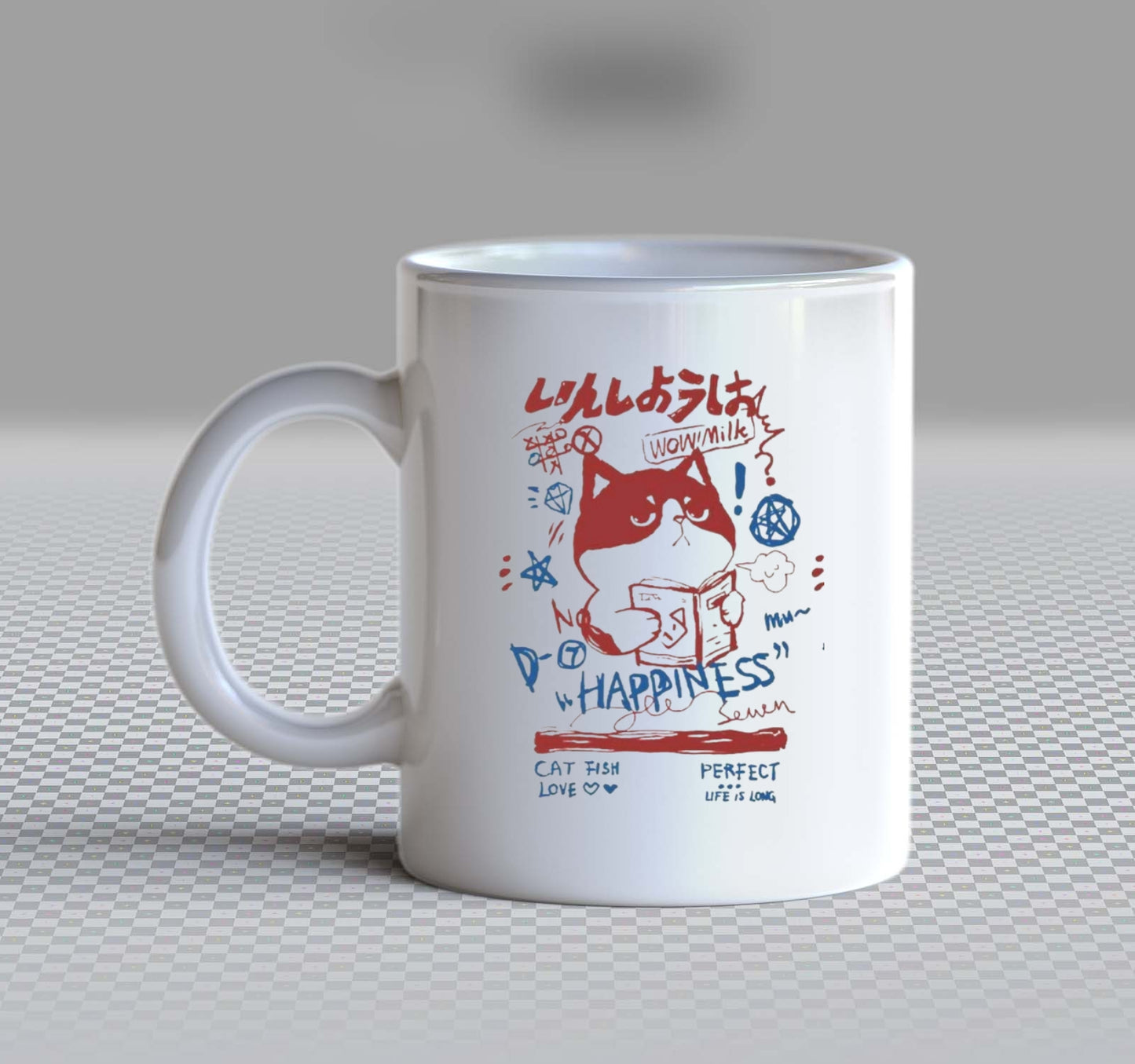 HAPPINESS Back text Mug 111