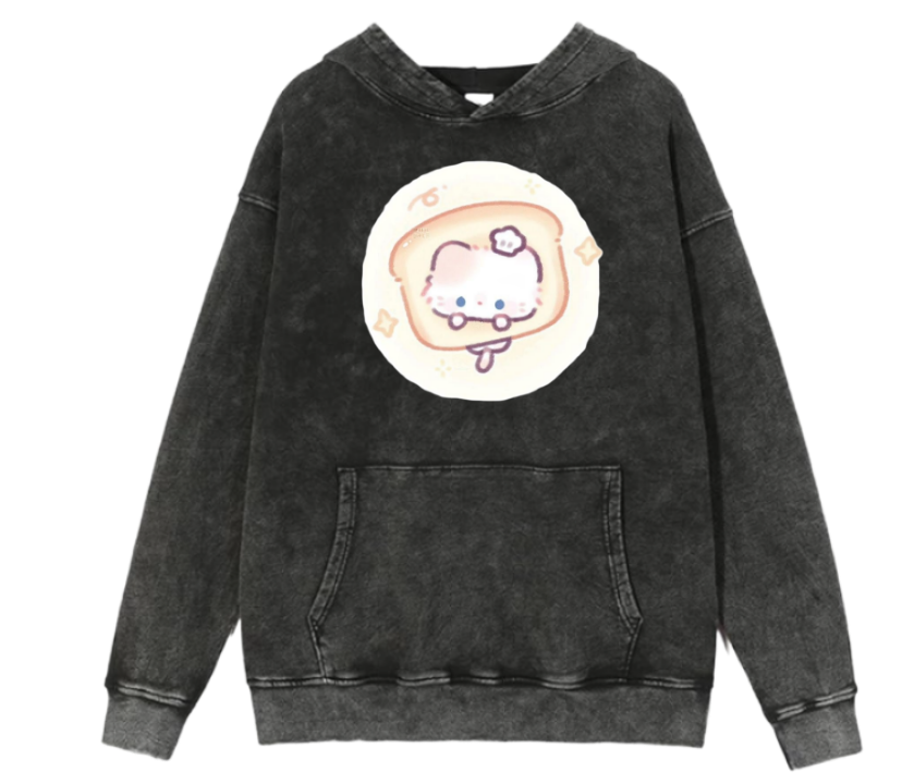 cat Oversize Hoodie Washed 112