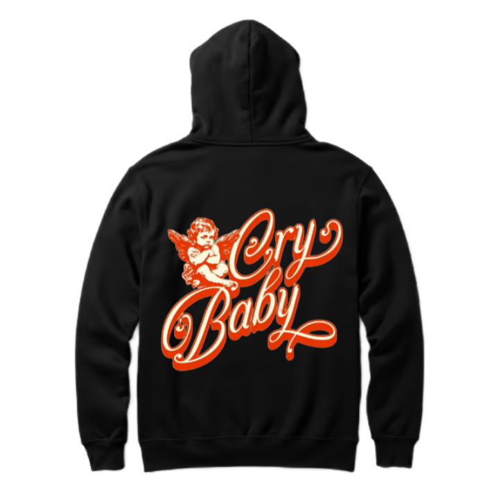 Cry Baby One Size hoodie Black Back 112