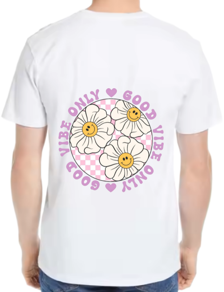 Good Vibes Only t- shirt One Size White back 113