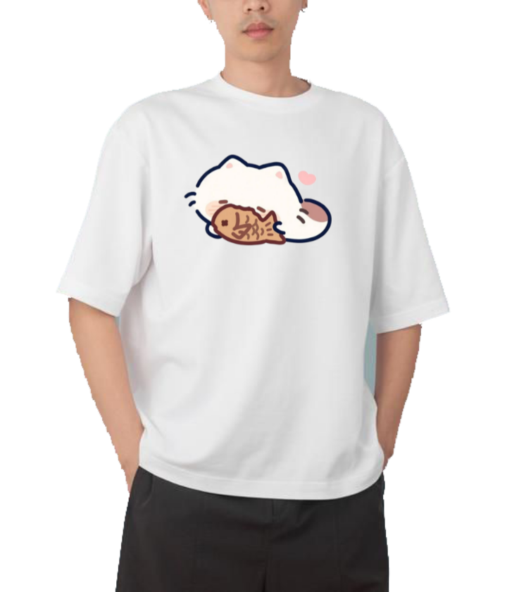 cat One Size t- shirt White 113