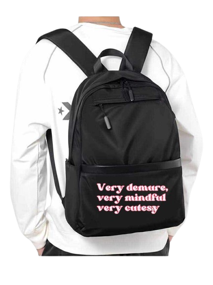 Very demure, very mindful very cutesy School Back bag bag 161