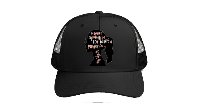 Baseball cap Black Never apologize for being a powerful woman 161
