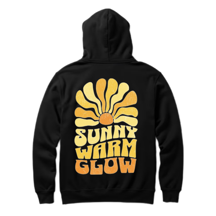 SUNNY WARM GLOW One Size hoodie Black Back 115