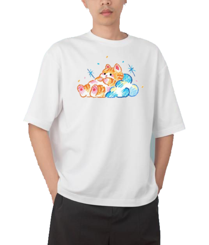 cat One Size t- shirt White 117