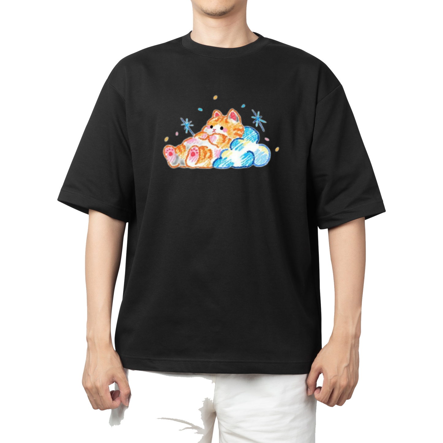 cat One Size t- shirt Black 117