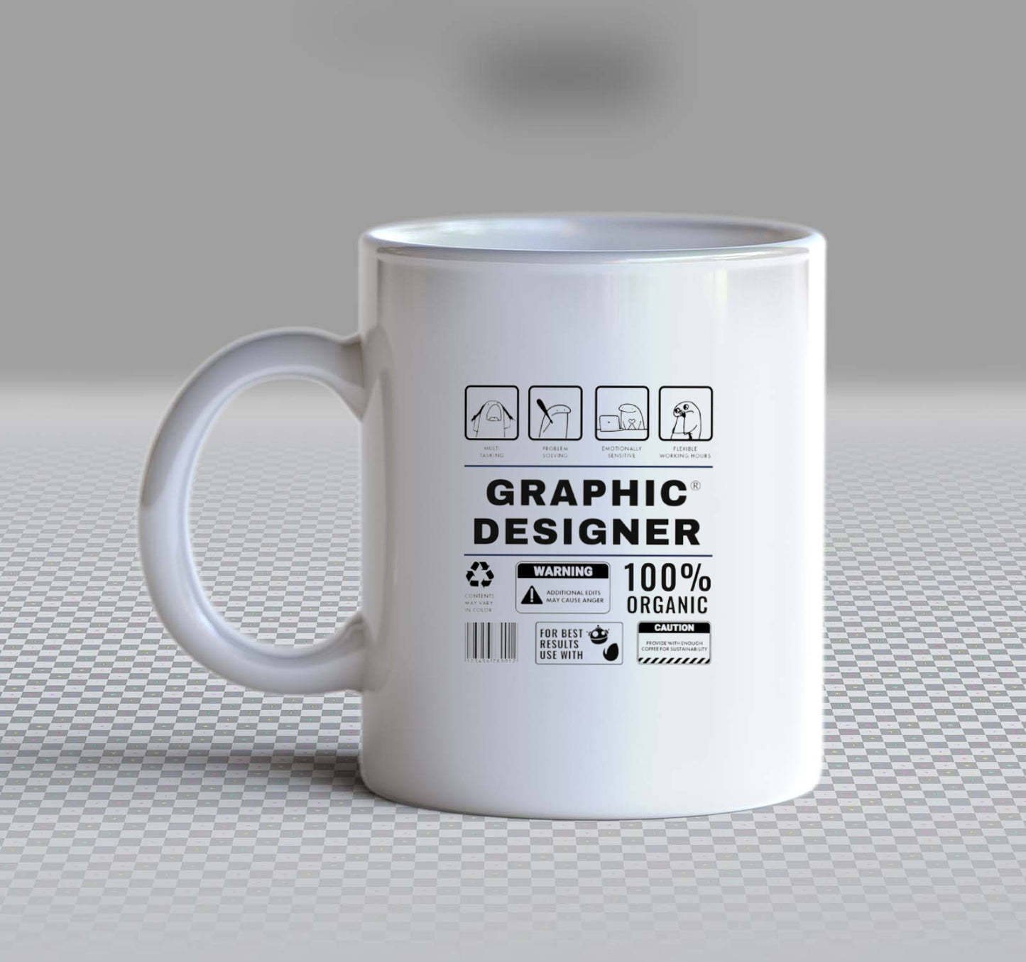 GRAPHIC DESIGNER Back text Mug 118