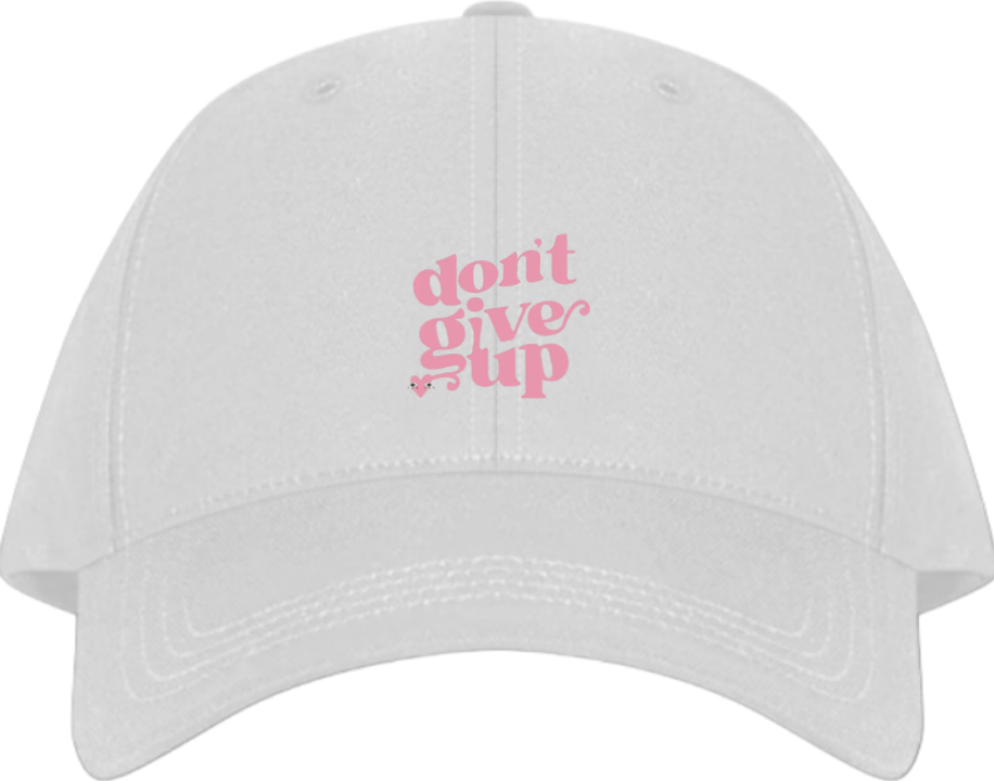 don't give up Baseball cap White 112