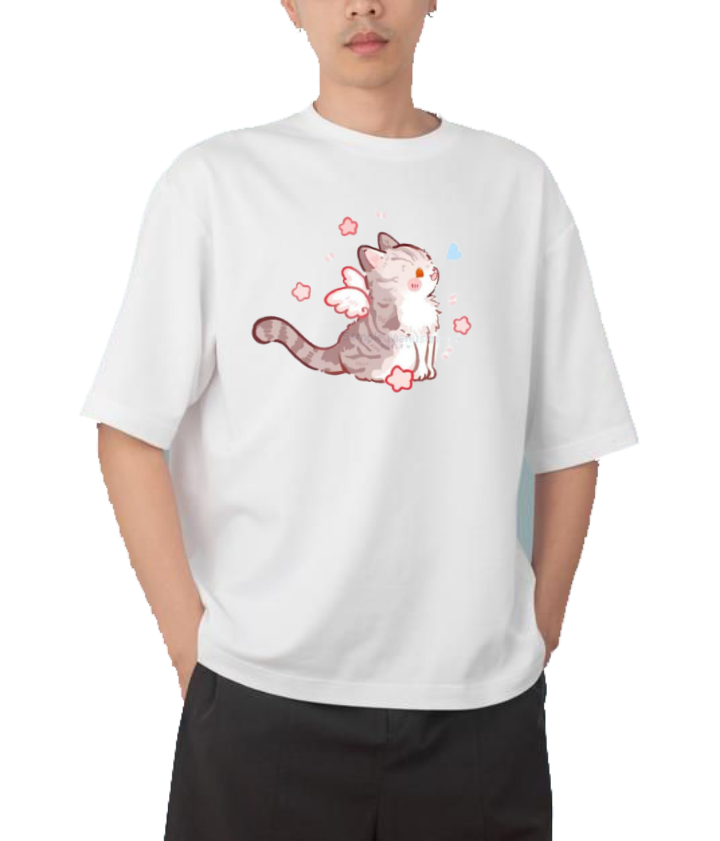 cat One Size t- shirt White 118