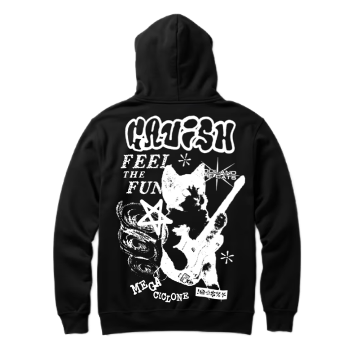 GAVISH Back text oversize hoodie back 119