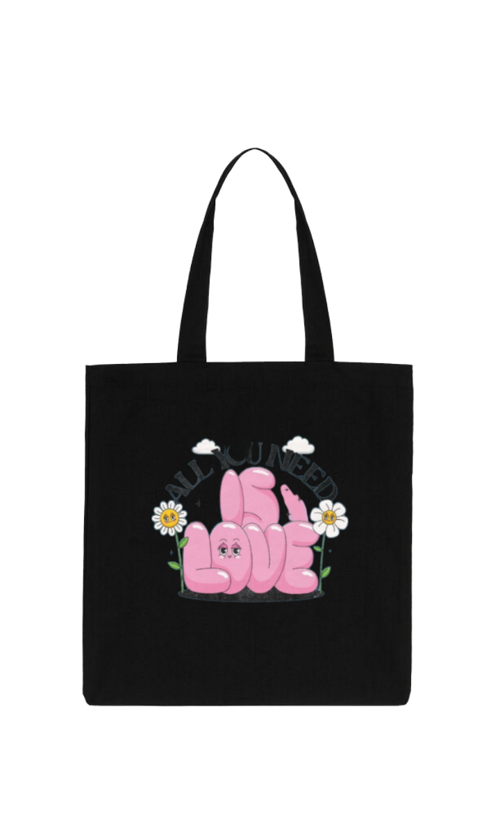 ALL YOU NEED tote bag Black 198