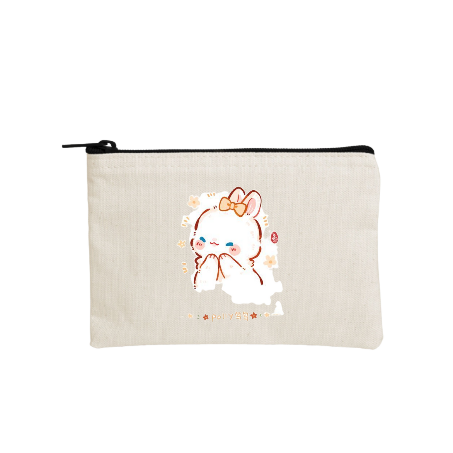 bunny wallet pencil case Beige 11