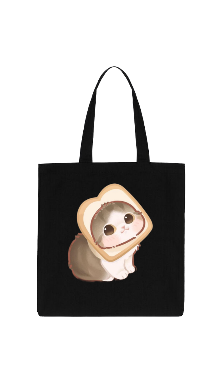 cat tote bag Black 11