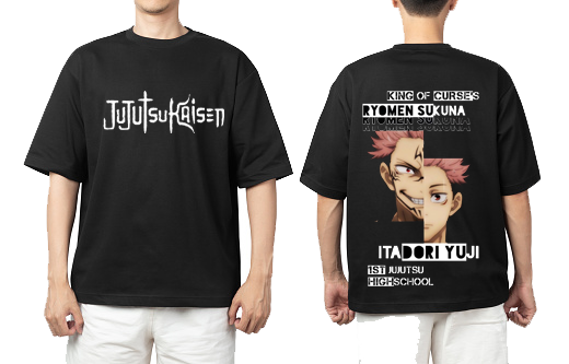 tjujutsu kaisen GOJO Oversize t- shirt Black Back 11