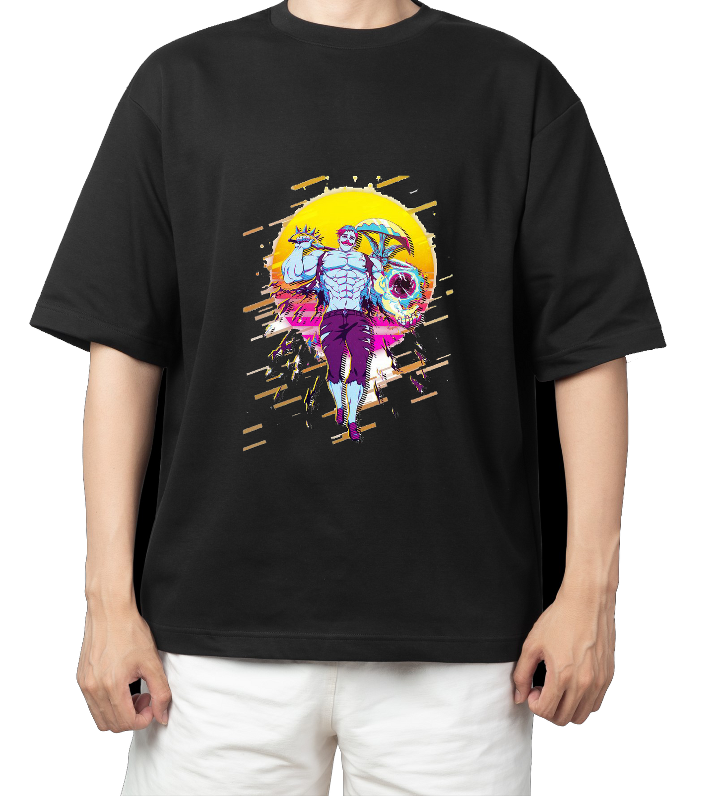 Anime Nanatsu no taizai seven deadly sins One Size t- shirt Black 11
