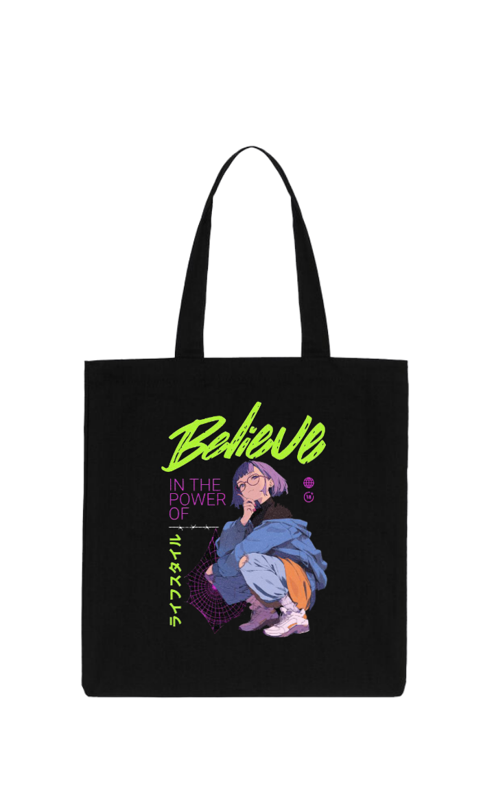 Believe tote bag Black 30