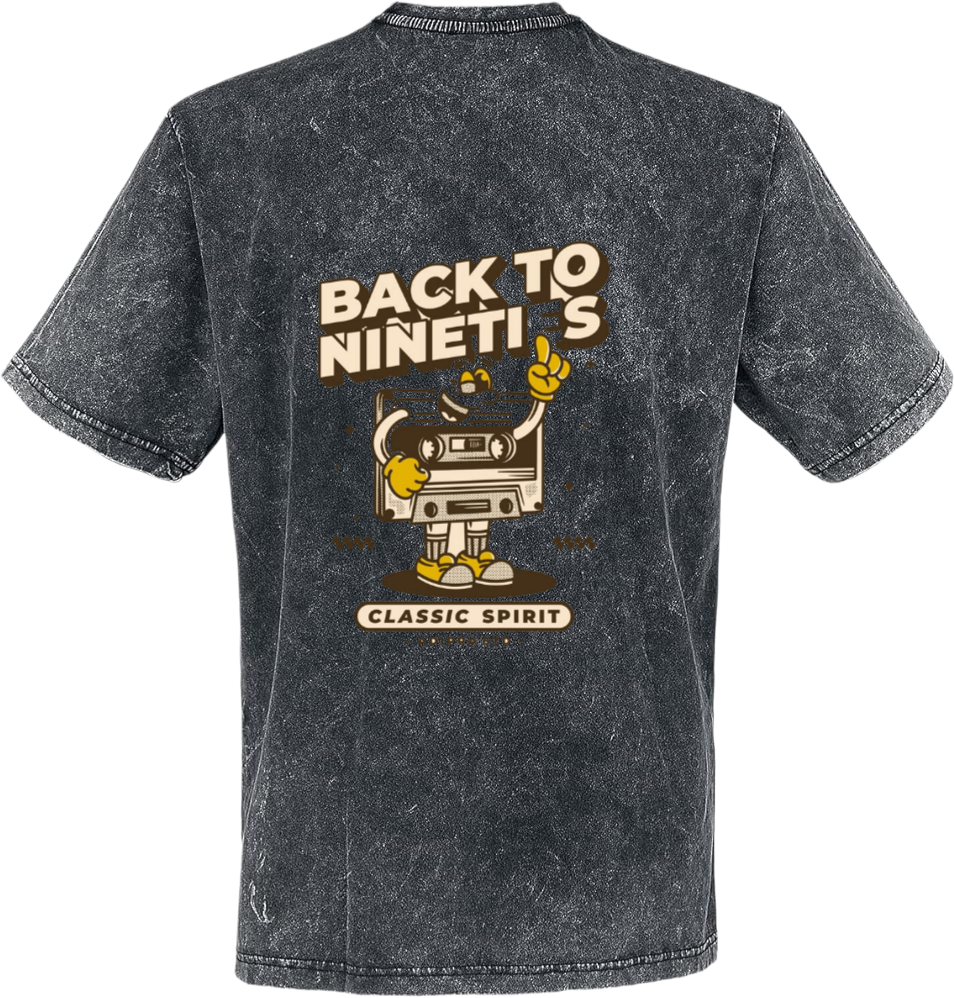 Back to Nineties t- shirt Over Size Washed Back 92