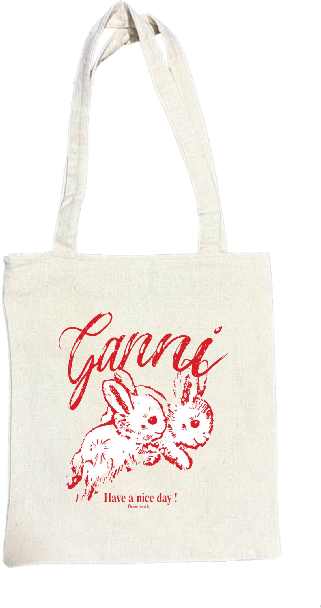 Ganni tote bag beige 11