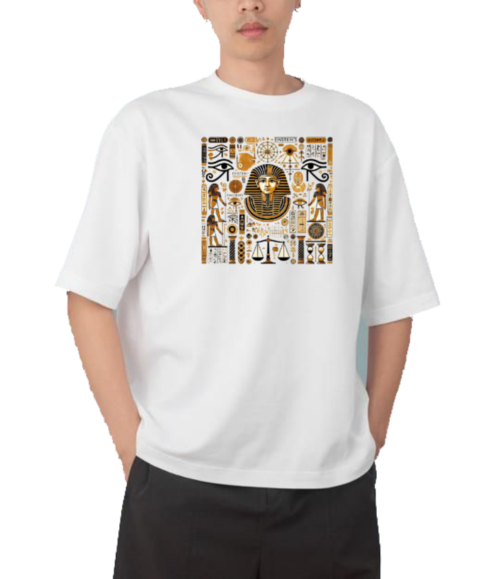 Egypt t- shirt Over Size White 11