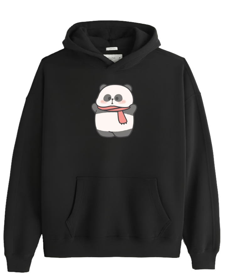 PANDA Oversize Hoodie Black 11