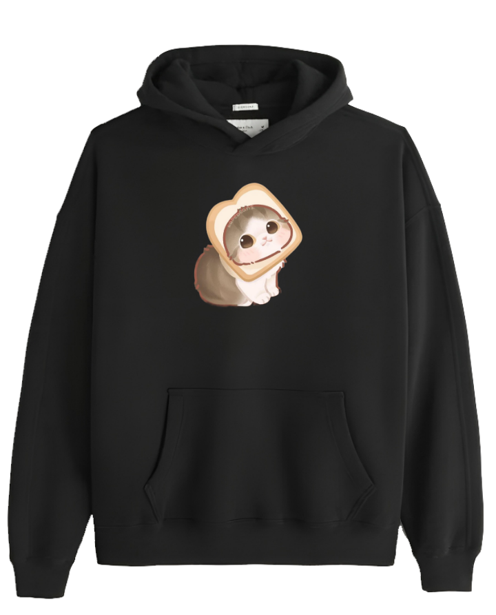 cat Oversize Hoodie Black 11