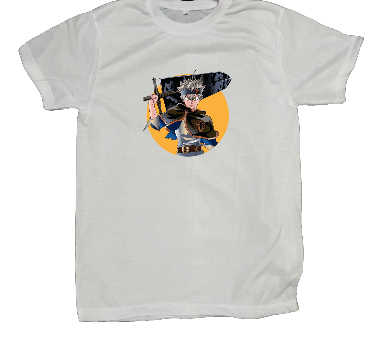 Black clover t- shirt fat White 5