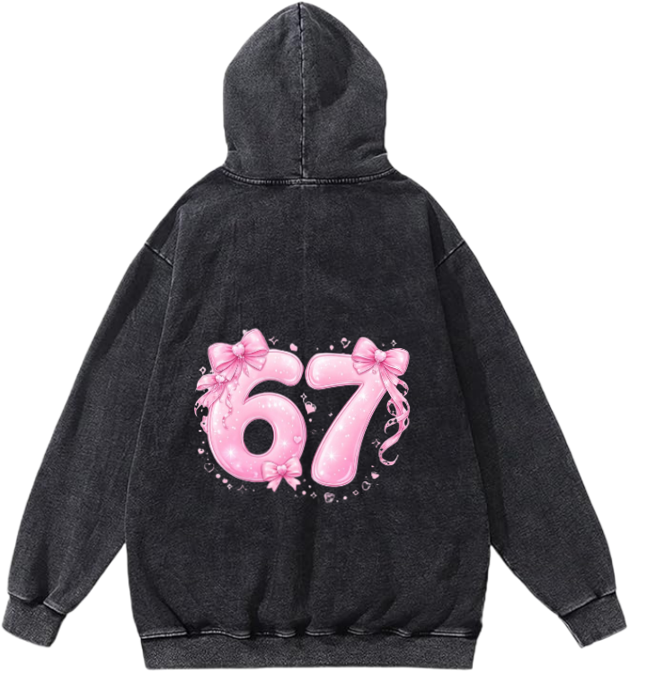 67 designs Oversize Hoodie Washed Back 11