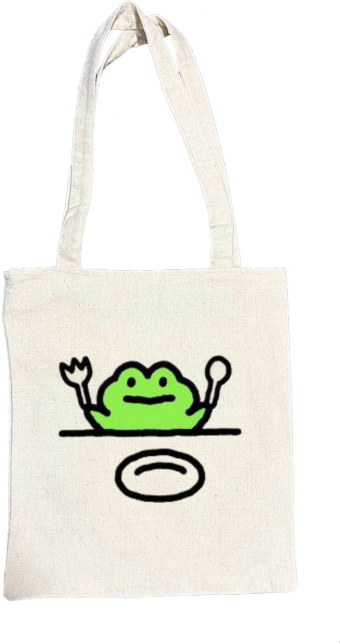 Frog tote bag beige 11