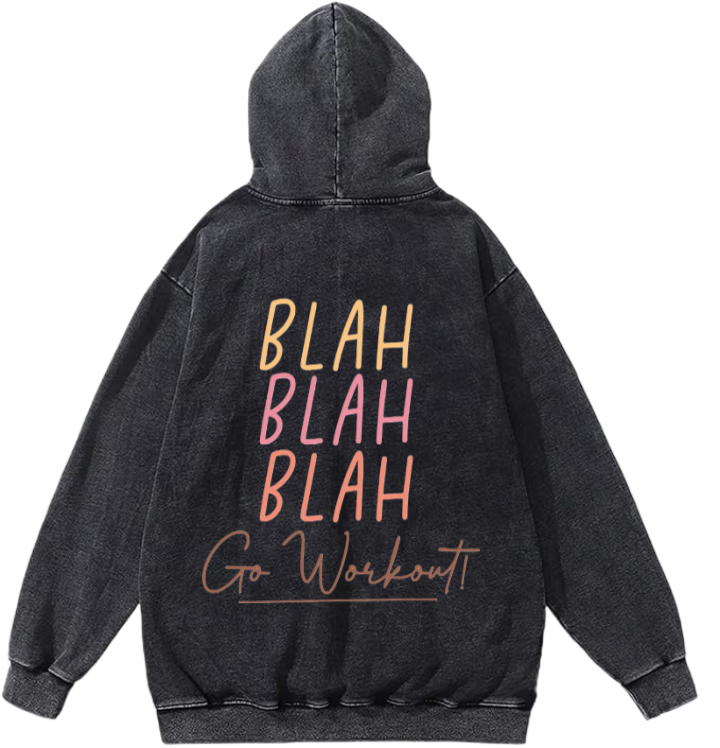 workout gym pilates Oversize Hoodie Washed Back 11