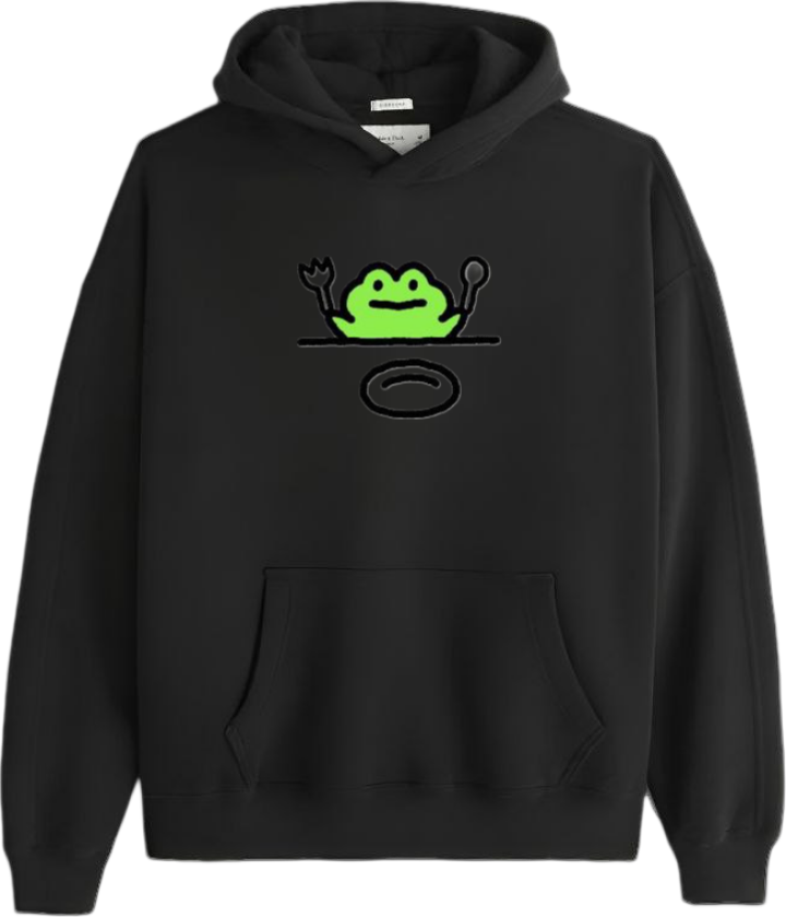 Frog Oversize Hoodie Black 11