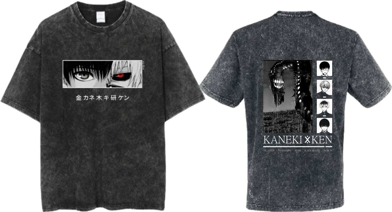 Tokyo ghoul t- shirt One Size Washed Back 11