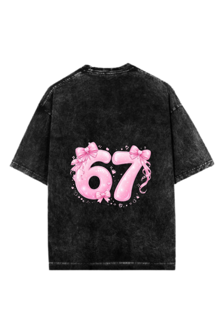 67 designs One Size t- shirt Washed Back 11