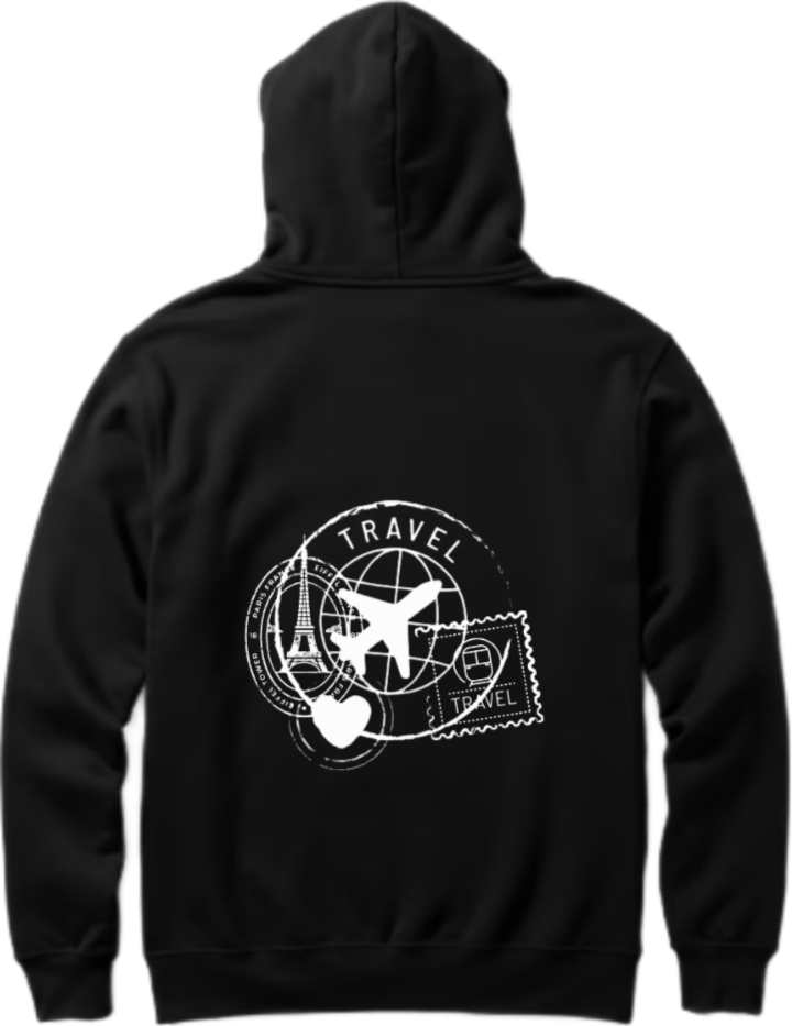 travel travellar Oversize Hoodie Black Back 11