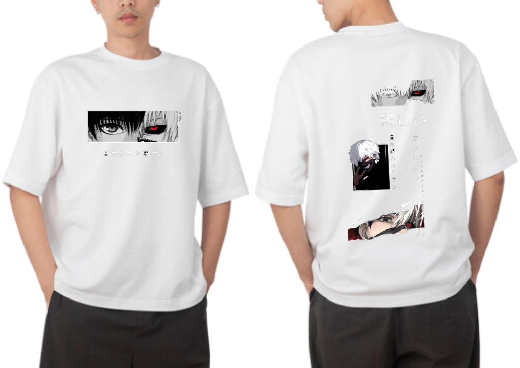 Tokyo ghoul t- shirt One Size White Back 11