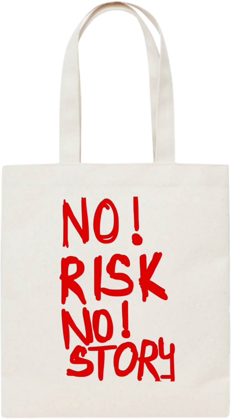 NO! RISK No! STORY tote bag beige 11