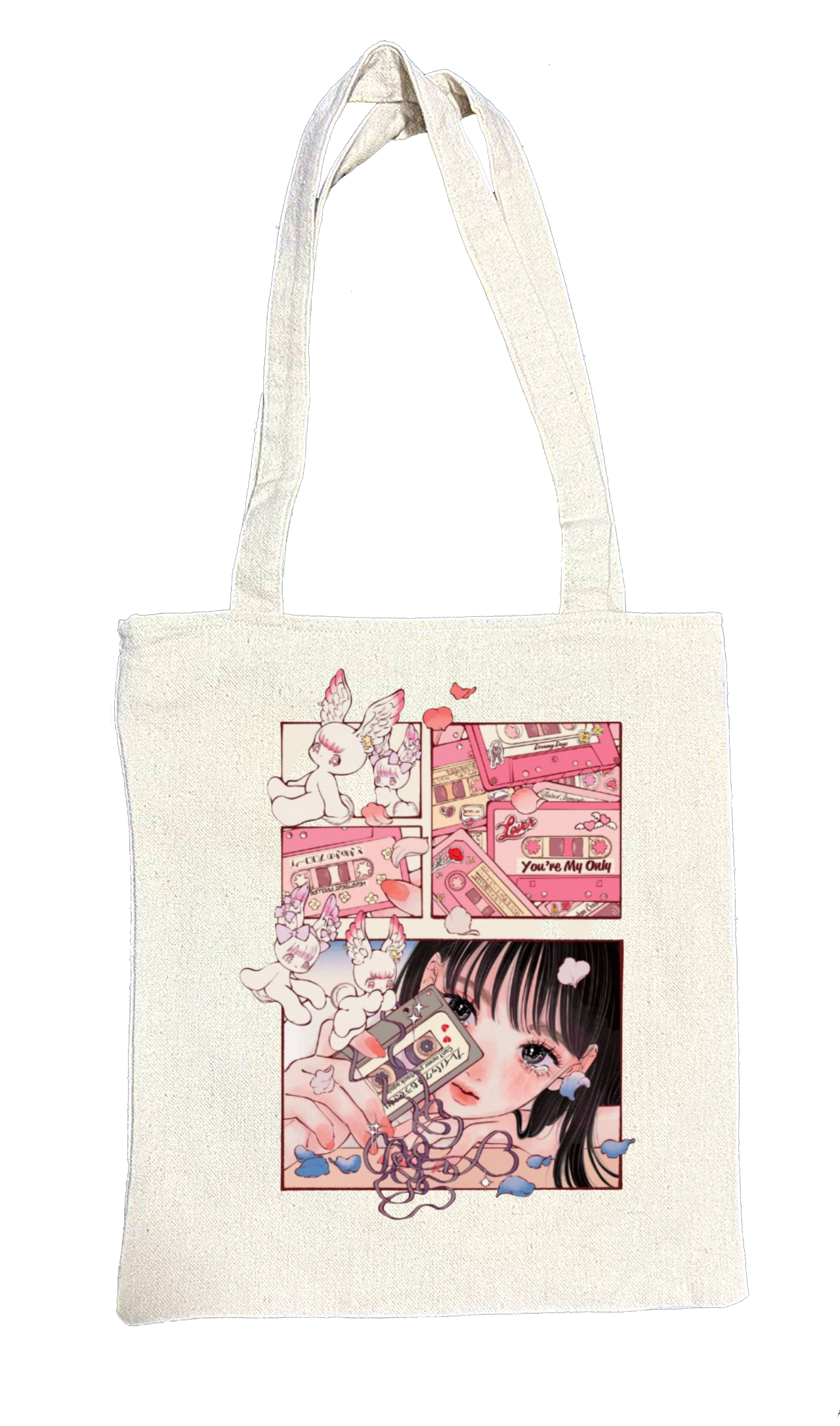 RANDOM ANIME GIRL tote bag Beige 11