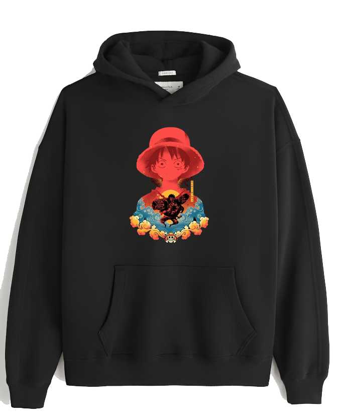 one piece One Size hoodie Black 11