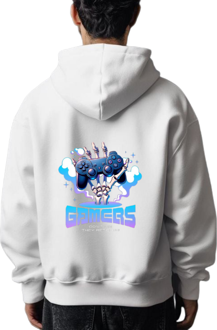 aliens Oversize Hoodie Back White 11