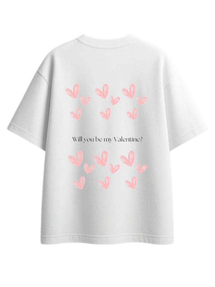 VaIentine coupIe t- shirt White Back 11