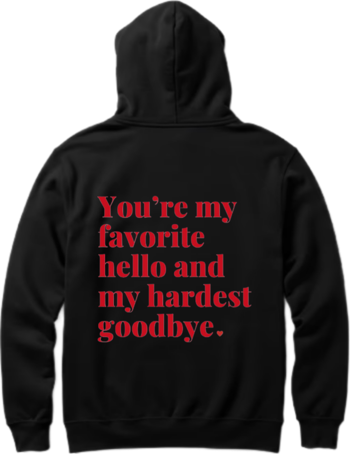 VaIentine coupIe Oversize Hoodie Black Back 11