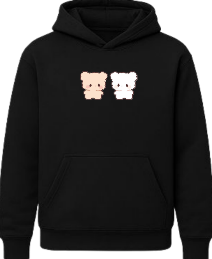 bear Oversize Hoodie Black 11