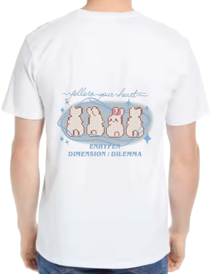 follow your heart t- shirt One Size White back 11