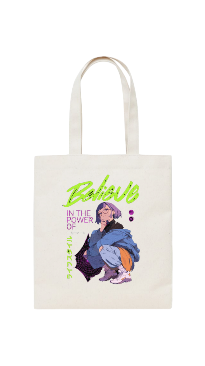 Believe tote bag beige 31