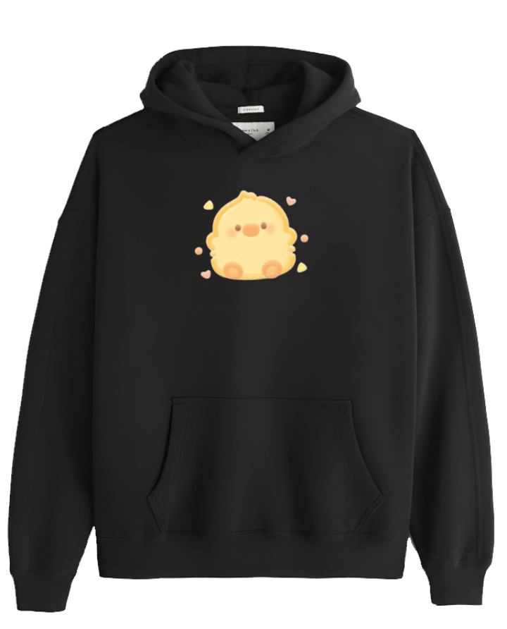 duck Oversize Hoodie Black 11