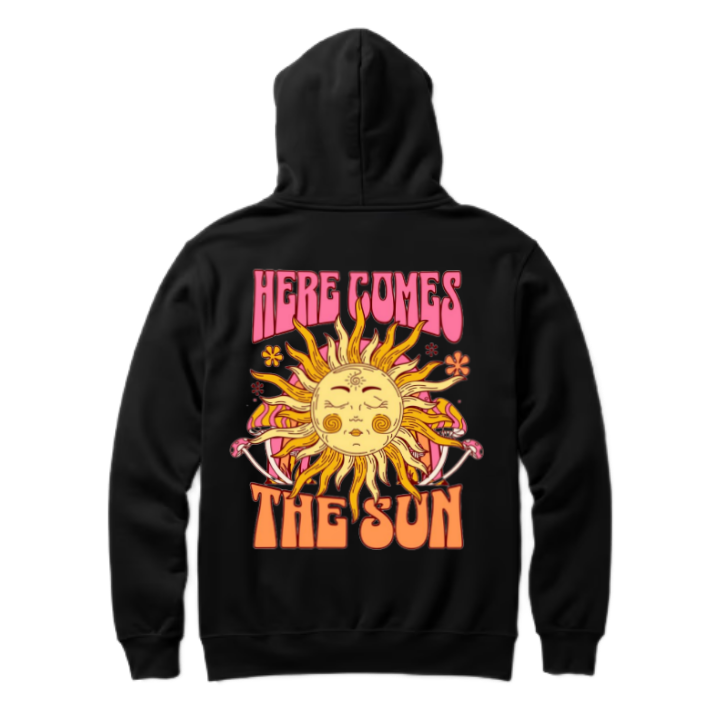 HERE COMES THE SON One Size hoodie Black Back 127