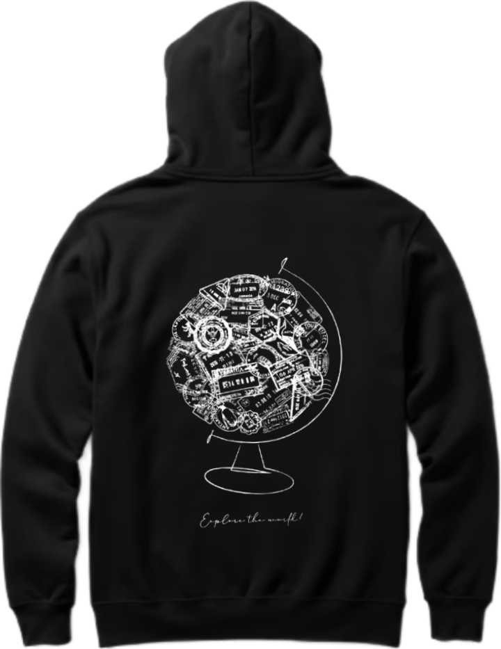 travel travellar Oversize Hoodie Black Back 12