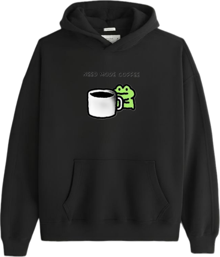 Frog Oversize Hoodie Black 12