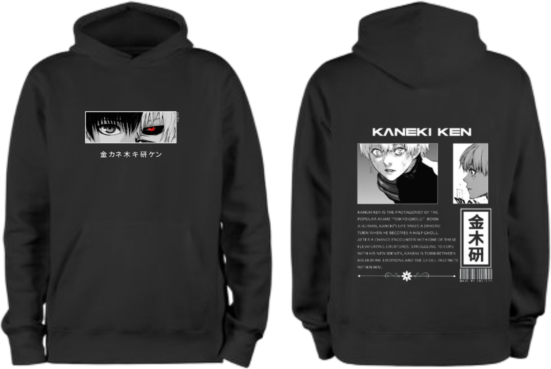 Tokyo Ghoul One Size hoodie Black Back 12