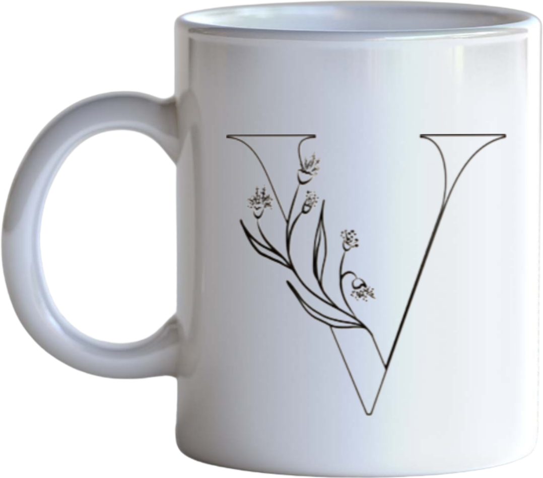 vector letter Mug V 12